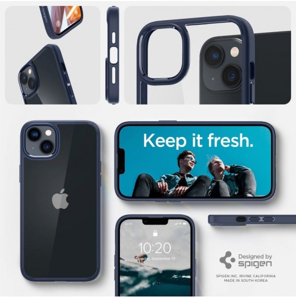 Spigen ULTRA HYBRID IPHONE 14 PLUS MARINBLÅ