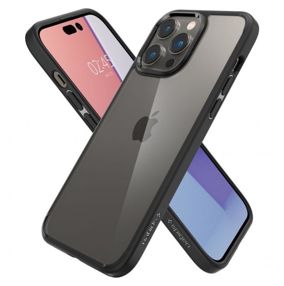 Spigen ULTRA HYBRID IPHONE 14 PRO MATSVART