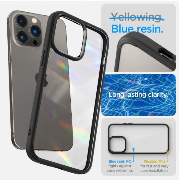 Spigen ULTRA HYBRID IPHONE 14 PRO MATSVART