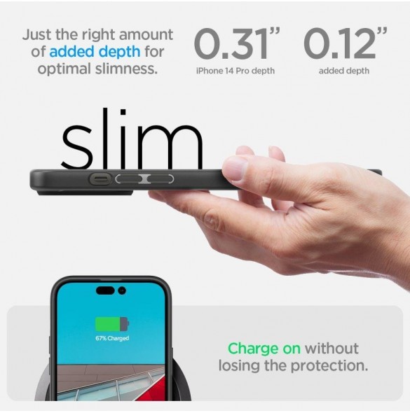 Spigen ULTRA HYBRID IPHONE 14 PRO MATSVART