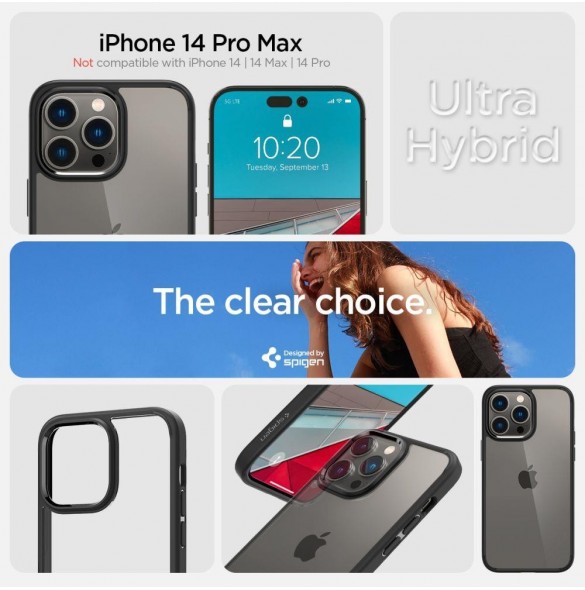 Spigen ULTRA HYBRID IPHONE 14 PRO MAX MATSVART