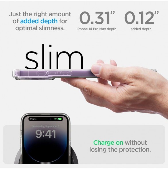 Spigen ULTRA HYBRID MAG MAGSAFE IPHONE 14 PRO MAX DEEP LILA