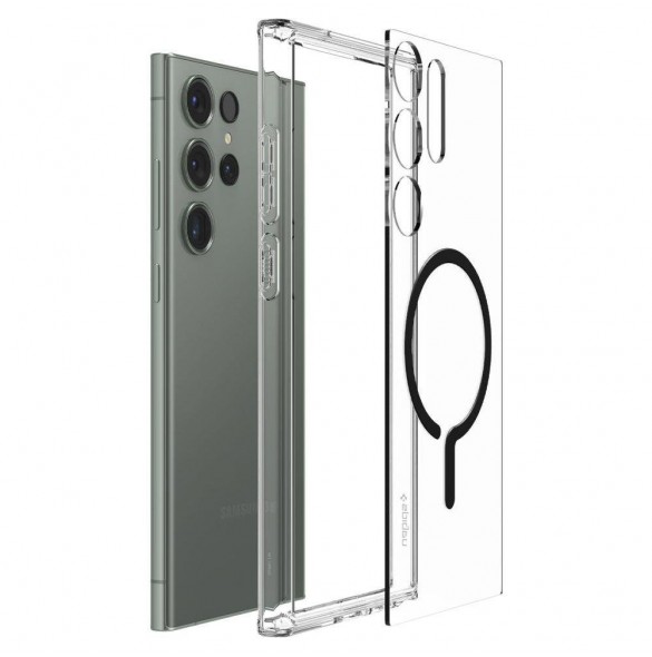 Spigen ULTRA HYBRID ONETAP RING MAGSAFE GALAXY S23 ULTRA SVART