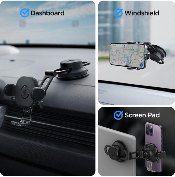 Spigen UTS35 ONETAP UNIVERSAL DASHBOARD BILMONTAGE SVART