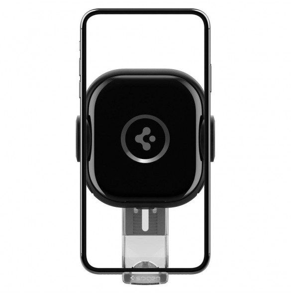 Spigen UTS35W ONETAP UNIVERSAL WINDSHIELD & DASHBOARD CAR MOUNT WIRELESS CHARGER BLACK