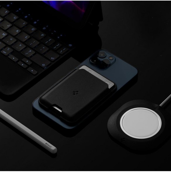Spigen VALENTINUS MAGSAFE UNIVERSAL MAGNETISK KORTHÅLLARE SVART