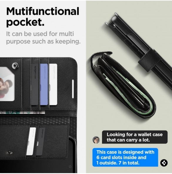 Spigen WALLET" S" PLUS GALAXY A54 5G SVART