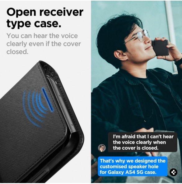 Spigen WALLET" S" PLUS GALAXY A54 5G SVART