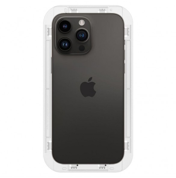 Härdat glas för iPhone 14 Pro Max med Spigen Glas.tR EZ FIT applikator (2 st.)