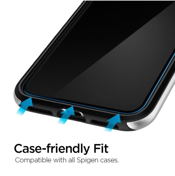 HÄRDAT GLAS Spigen ALM GLAS.TR SLIM 2-PACK IPHONE 11