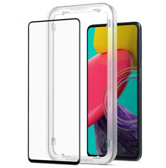 HÄRDAT GLAS Spigen ALM GLASS FC GALAXY M53 5G SVART