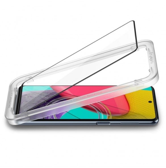 HÄRDAT GLAS Spigen ALM GLASS FC GALAXY M53 5G SVART