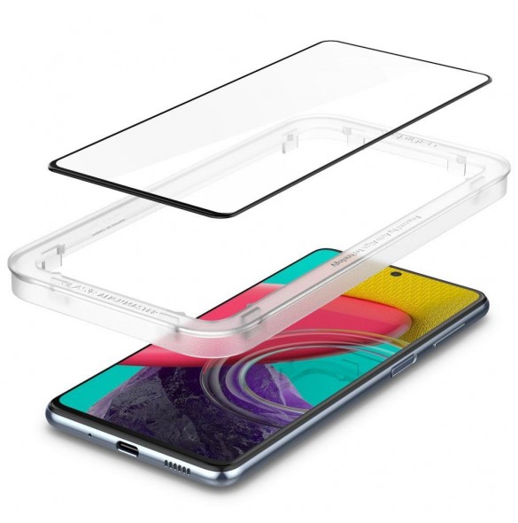 HÄRDAT GLAS Spigen ALM GLASS FC GALAXY M53 5G SVART