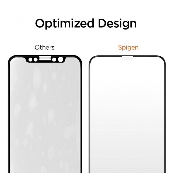 HÄRDAT GLAS Spigen ALM GLASS FC IPHONE 11 PRO MAX SVART