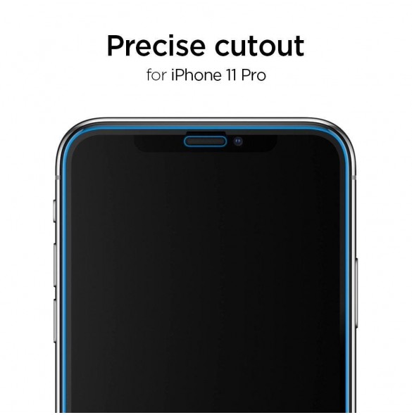 HÄRDAT GLAS Spigen ALM GLASS FC IPHONE 11 PRO MAX SVART