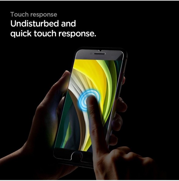HÄRDAT GLAS Spigen ALM GLASS FC IPHONE 7 / 8 / SE 2020 / 2022 SVART