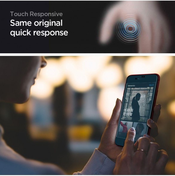 HÄRDAT GLAS Spigen ALM GLASS FC IPHONE 7 / 8 / SE 2020 / 2022 SVART