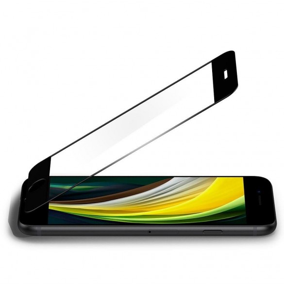 HÄRDAT GLAS Spigen ALM GLASS FC IPHONE 7 / 8 / SE 2020 / 2022 SVART
