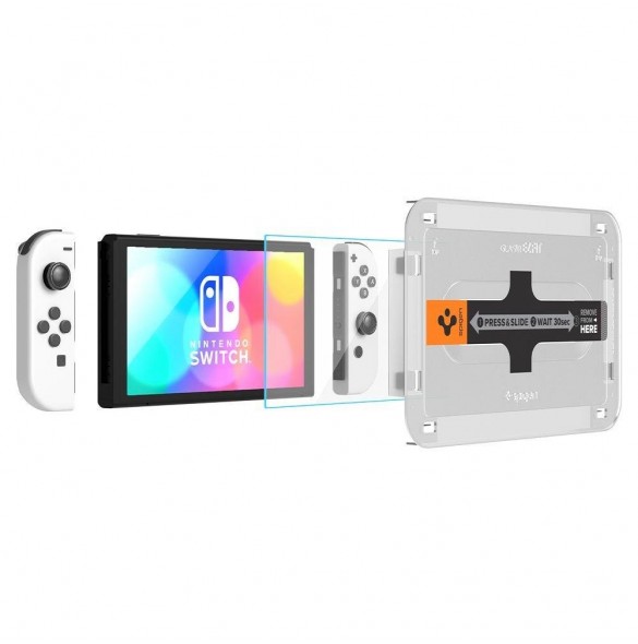 HÄRDAT GLAS Spigen GLAS.TR "EZ FIT" 2-PACK NINTENDO SWITCH OLED