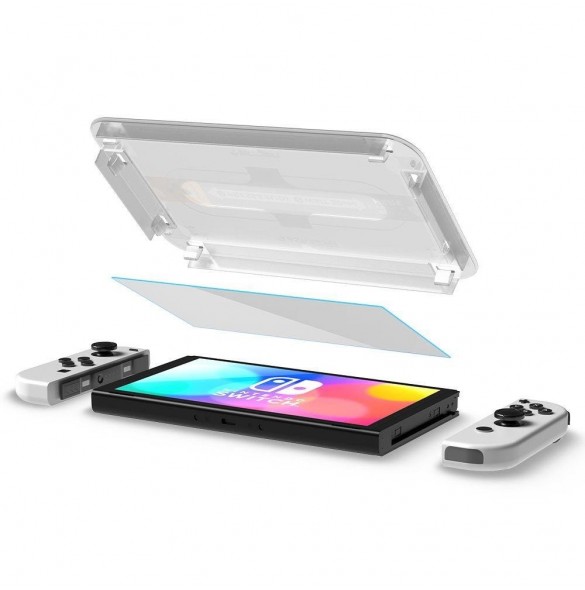 HÄRDAT GLAS Spigen GLAS.TR "EZ FIT" 2-PACK NINTENDO SWITCH OLED
