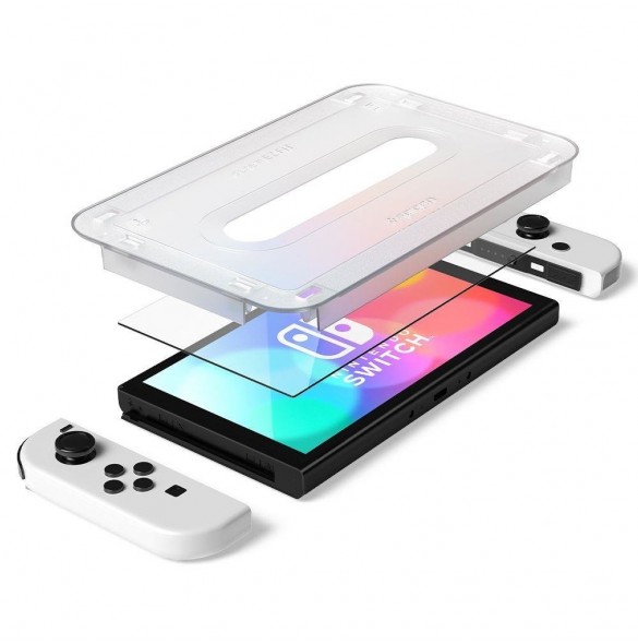 HÄRDAT GLAS Spigen GLAS.TR "EZ FIT" 2-PACK NINTENDO SWITCH OLED