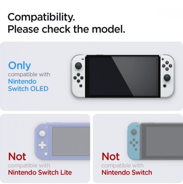 HÄRDAT GLAS Spigen GLAS.TR "EZ FIT" 2-PACK NINTENDO SWITCH OLED