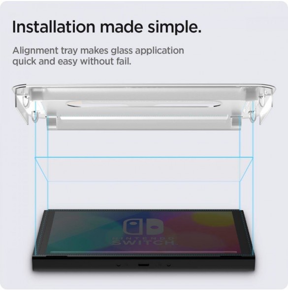 HÄRDAT GLAS Spigen GLAS.TR "EZ FIT" 2-PACK NINTENDO SWITCH OLED