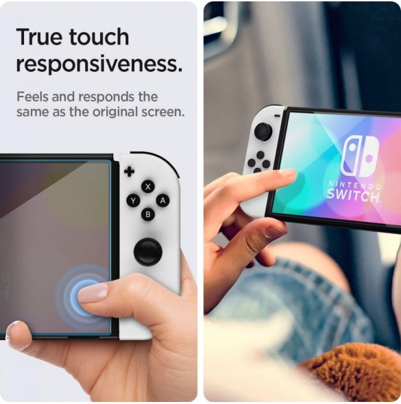HÄRDAT GLAS Spigen GLAS.TR "EZ FIT" 2-PACK NINTENDO SWITCH OLED