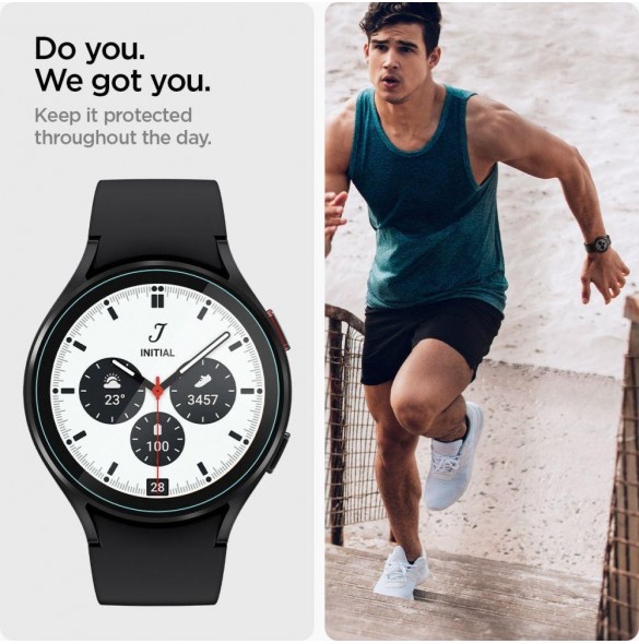 HÄRDAT GLAS Spigen GLAS.TR "EZ-FIT" 2-PACK GALAXY Watch 5 PRO (45 MM)
