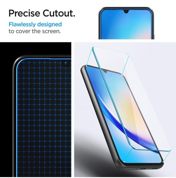 HÄRDAT GLAS Spigen GLAS.TR SLIM 2-PACK GALAXY A34 5G CLEAR