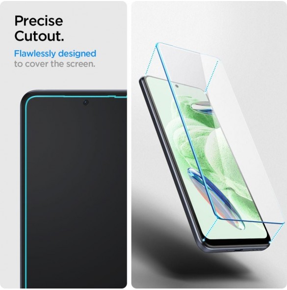 HÄRDAT GLAS Spigen GLAS.TR SLIM 2-PACK XIAOMI REDMI NOTE 12 4G / 5G / POCO X5 5G CLEAR