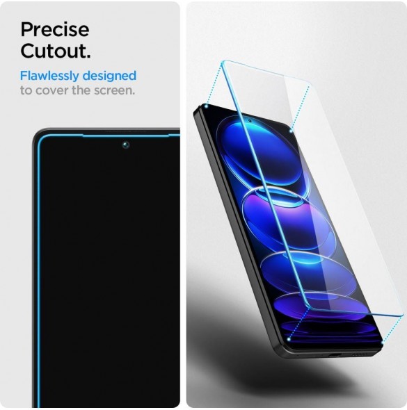 HÄRDAT GLAS Spigen GLAS.TR SLIM 2-PACK XIAOMI REDMI NOTE 12 PRO 5G / 12 PRO+ PLUS 5G / POCO X5 PRO 5G CLEAR