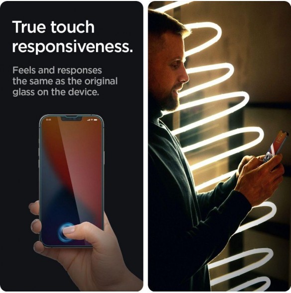 HÄRDAT GLAS Spigen GLAS.TR SLIM IPHONE 13 / 13 PRO / 14 INTEGRITET
