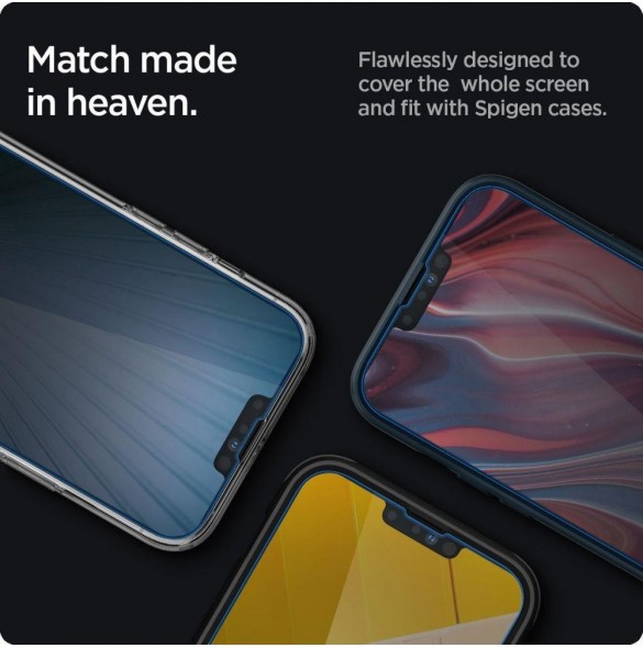 HÄRDAT GLAS Spigen GLAS.TR SLIM IPHONE 13 / 13 PRO / 14 INTEGRITET
