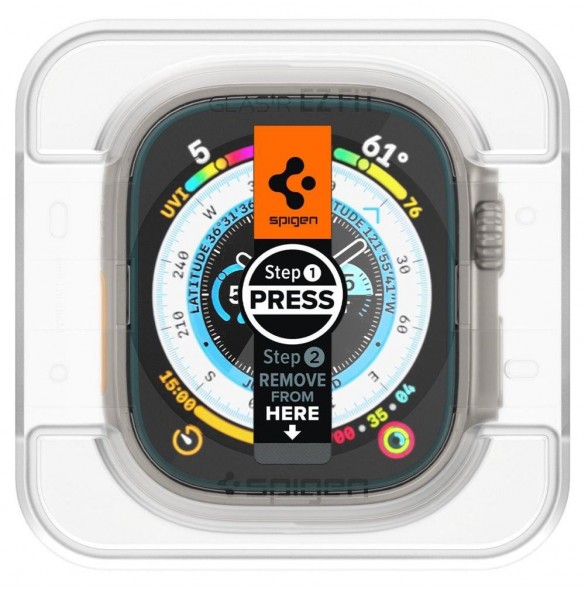 HÄRDAT GLAS Spigen GLAS.TR" EZ FIT" 2-PACK Apple Watch ULTRA (49 MM) CLEAR