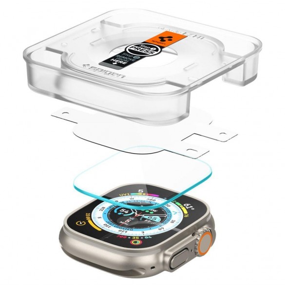 HÄRDAT GLAS Spigen GLAS.TR" EZ FIT" 2-PACK Apple Watch ULTRA (49 MM) CLEAR
