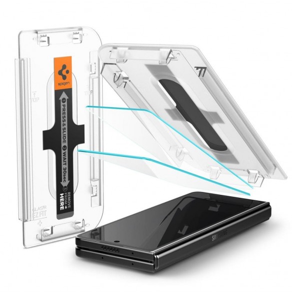 HÄRDAT GLAS Spigen GLAS.TR" EZ FIT" 2-PACK GALAXY Z Fold 5 CLEAR