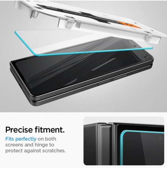 HÄRDAT GLAS Spigen GLAS.TR" EZ FIT" 2-PACK GALAXY Z Fold 5 CLEAR