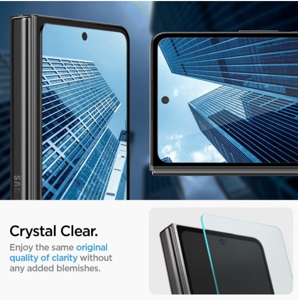 HÄRDAT GLAS Spigen GLAS.TR" EZ FIT" 2-PACK GALAXY Z Fold 5 CLEAR
