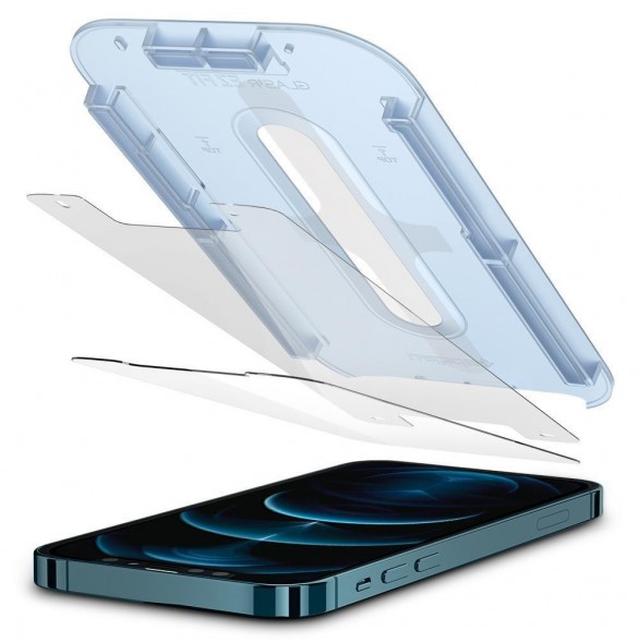 HÄRDAT GLAS Spigen GLAS.TR" EZ FIT" 2-PACK IPHONE 12 PRO MAX