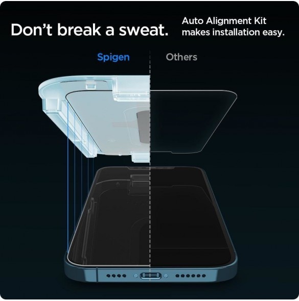 HÄRDAT GLAS Spigen GLAS.TR" EZ FIT" 2-PACK IPHONE 12 PRO MAX