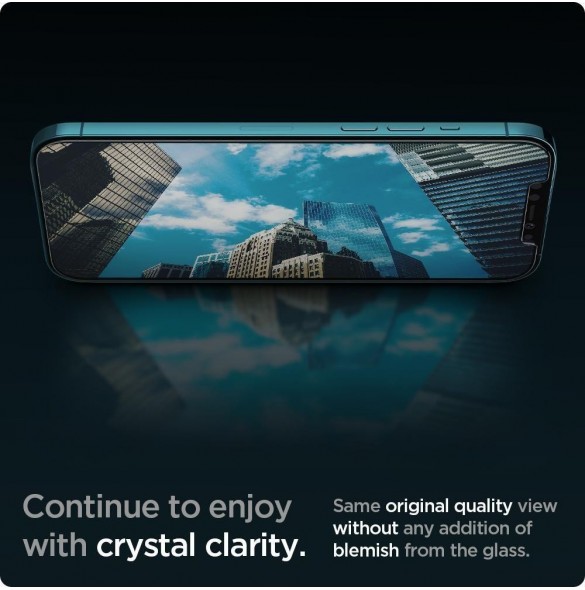 HÄRDAT GLAS Spigen GLAS.TR" EZ FIT" 2-PACK IPHONE 12 PRO MAX
