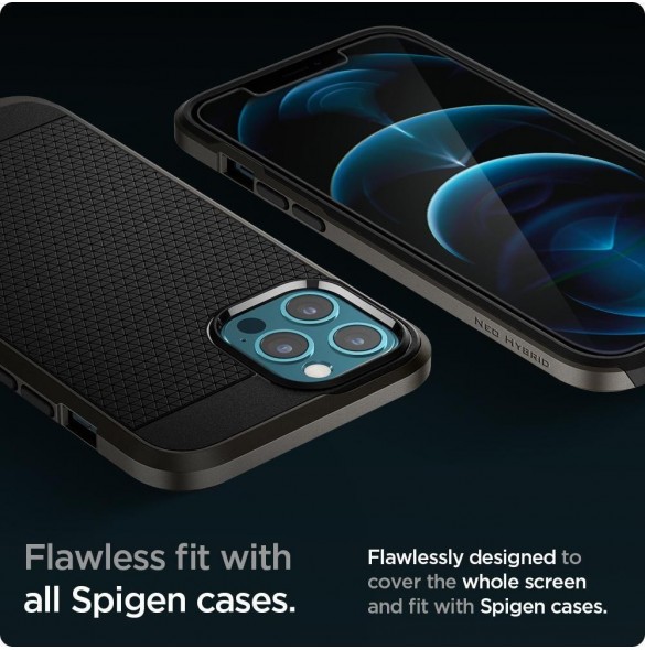 HÄRDAT GLAS Spigen GLAS.TR" EZ FIT" 2-PACK IPHONE 12 PRO MAX