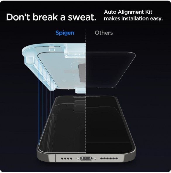 HÄRDAT GLAS Spigen GLAS.TR" EZ FIT" 2-PACK IPHONE 12/12 PRO