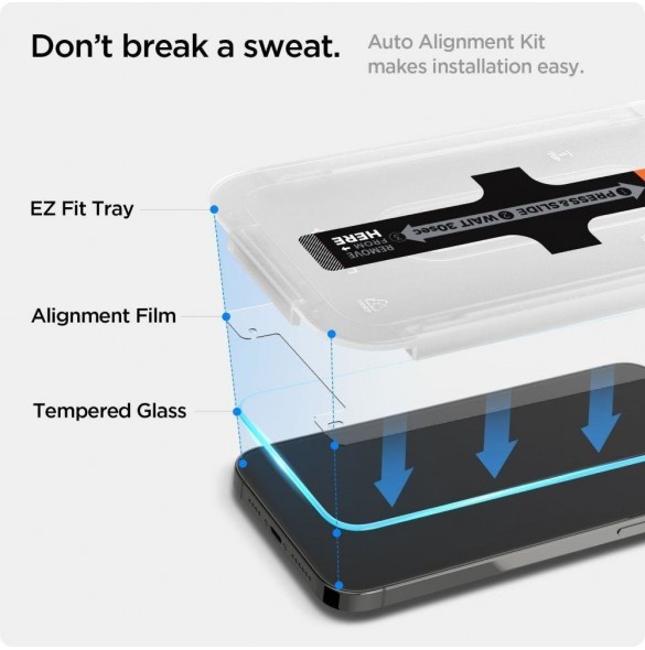 HÄRDAT GLAS Spigen GLAS.TR" EZ FIT" IPHONE 13 / 13 PRO / 14