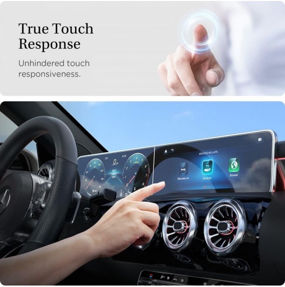 HÄRDAT GLAS Spigen GLAS.TR" EZ FIT" SET Mercedes A-KLASS 2020 / 2021