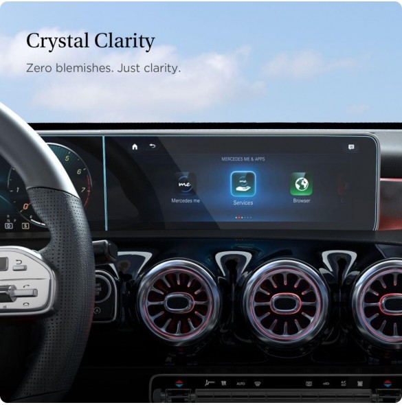 HÄRDAT GLAS Spigen GLAS.TR" EZ FIT" SET Mercedes A-KLASS 2020 / 2021