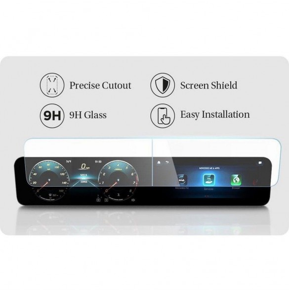 HÄRDAT GLAS Spigen GLAS.TR" EZ FIT" SET Mercedes A-KLASS 2020 / 2021