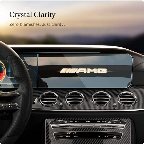 HÄRDAT GLAS Spigen GLAS.TR" EZ FIT" SET Mercedes E-KLASS 2020 / 2021