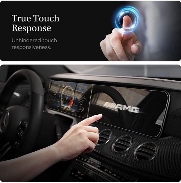 HÄRDAT GLAS Spigen GLAS.TR" EZ FIT" SET Mercedes E-KLASS 2020 / 2021